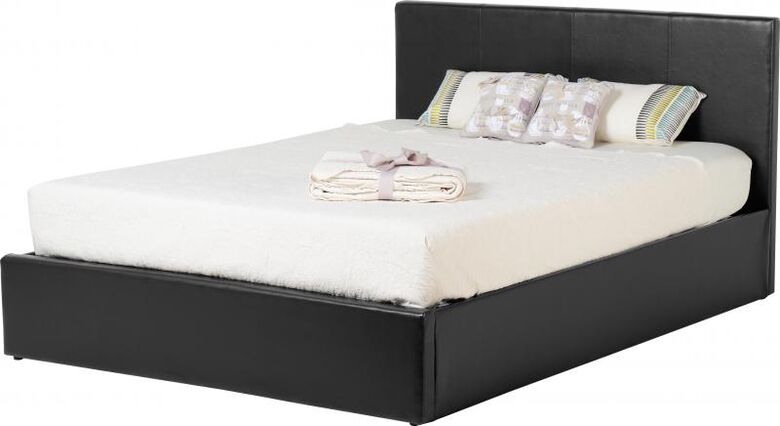 Waverley 5' Storage Bed in Black PU
