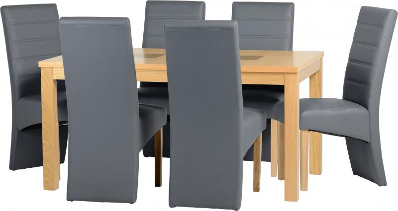 Wexford 59 Dining Set G5 Chair In, Dining Room Chairs Grey Faux Leather