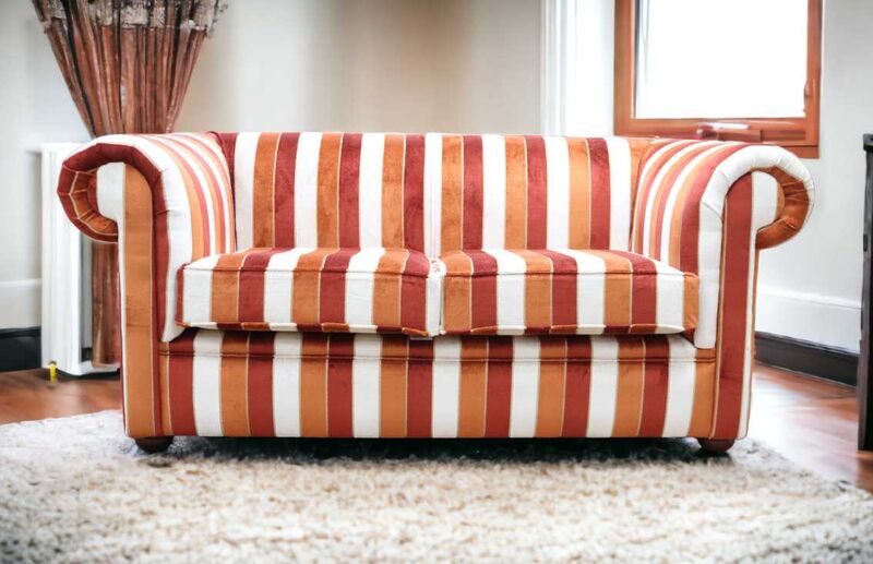 Product photograph of Buy A Striped Velvet Chesterfield Sofa Fabric Sofa Amp Hellip from Designer Sofas 4U