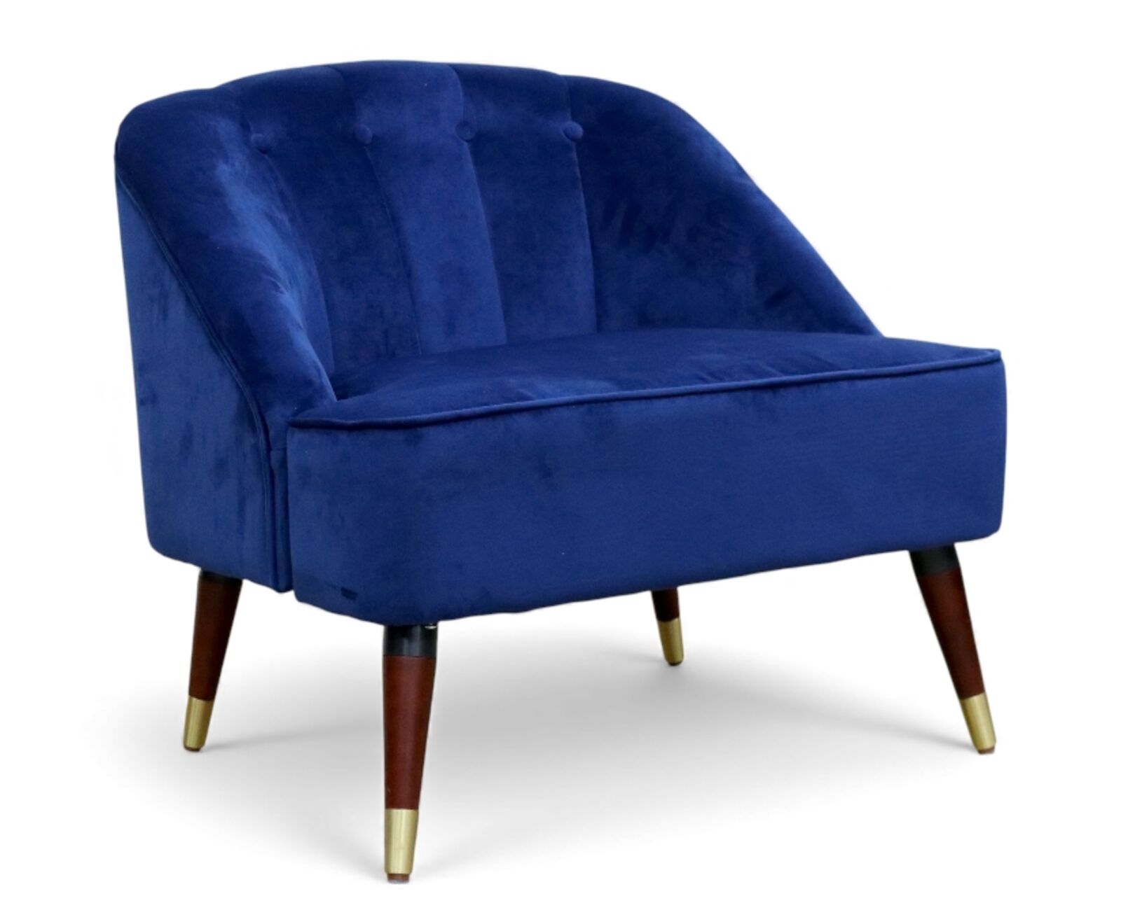 Alia Accent Bedroom Chair Navy Blue Velvet