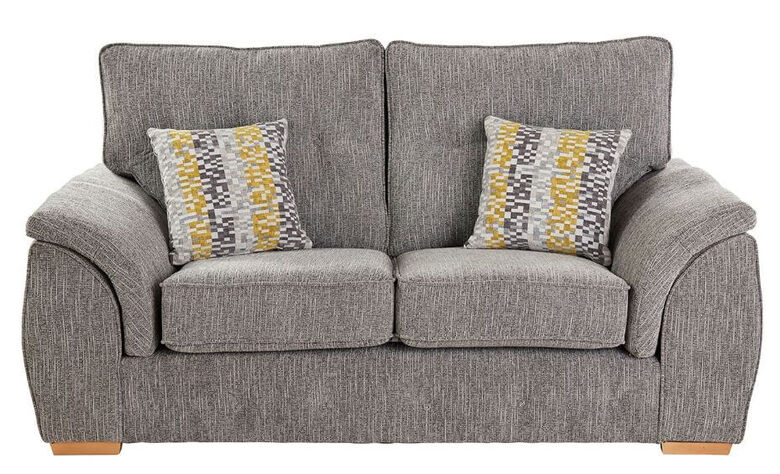 Alice 2 Seater Fabric Sofa Settee In Empress Grey