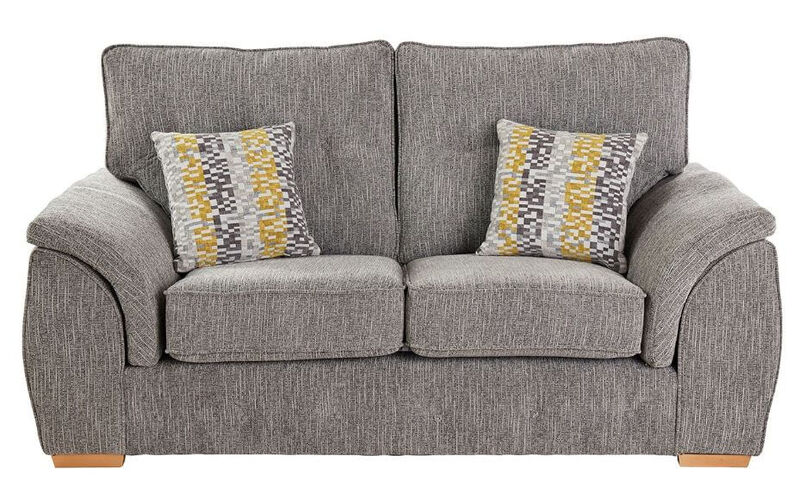 Product photograph of Alice 2 Seater Fabric Sofa Settee In Empress Grey from Designer Sofas 4U