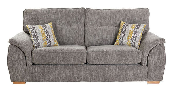 Alice 3 Seater Fabric Sofa Grey