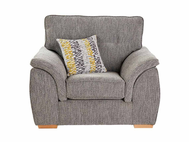 Alice 1 Seater Fabric Armchair In Empress Grey