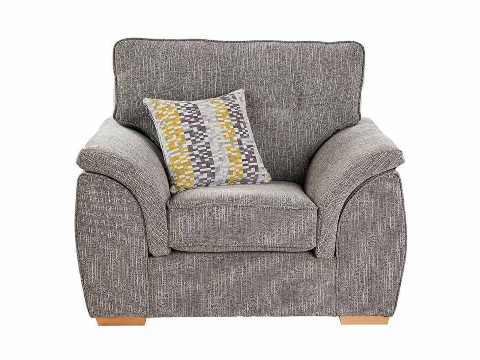 Product photograph of Alice 1 Seater Fabric Armchair In Empress Grey from Designer Sofas 4U
