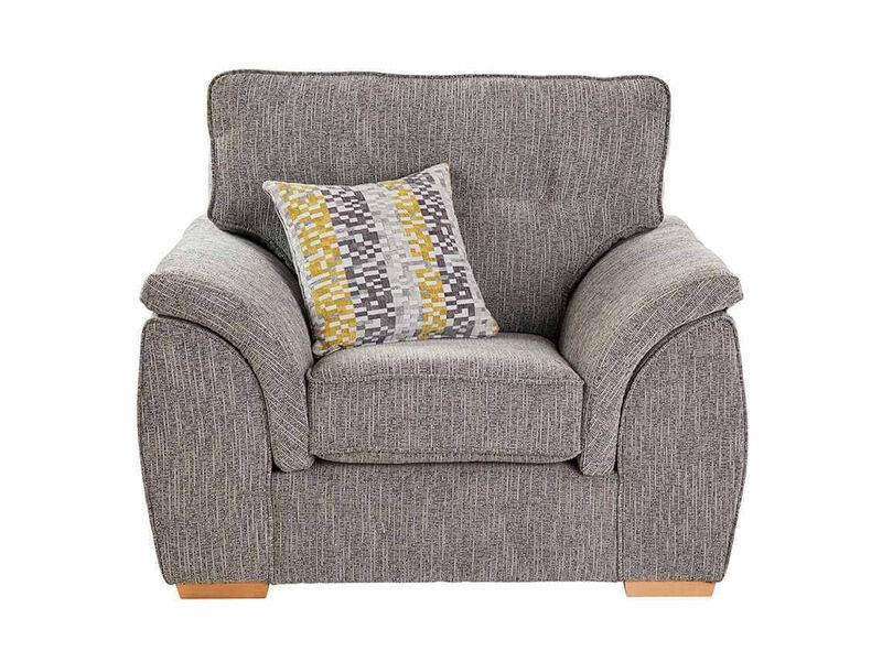 Product photograph of Alice 1 Seater Fabric Armchair In Empress Grey from Designer Sofas 4U