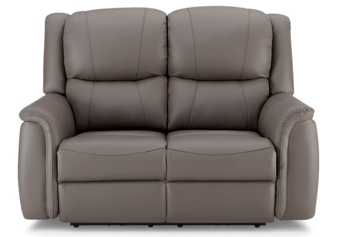 Ansar 2 Seater Reclining Sofa Grey Leather