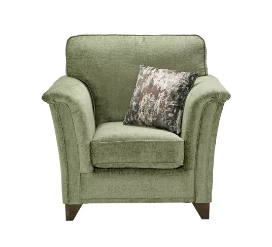 Ascot Armchair In Crush Sage Fabric