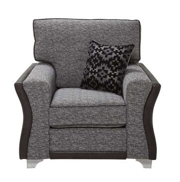 Beatrice 1 Seater Fabric Armchair Como Charcoal