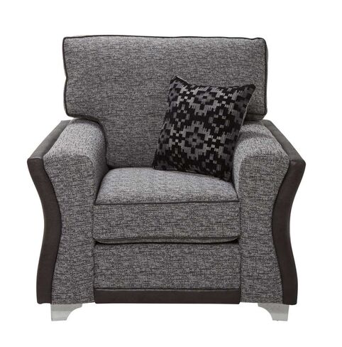 Beatrice 1 Seater Fabric Armchair In Como Charcoal