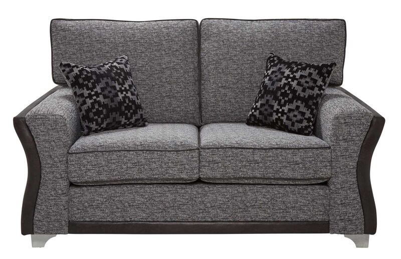 Product photograph of Beatrice 2 Seater Fabric Sofa Settee In Como Charcoal from Designer Sofas 4U