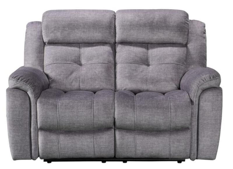 Product photograph of Bowery 2 Seater Reclining Sofa Silver Fabric from Designer Sofas 4U