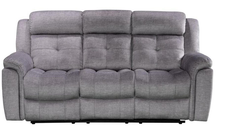 Product photograph of Bowery 3 Seater Reclining Sofa Silver Fabric from Designer Sofas 4U