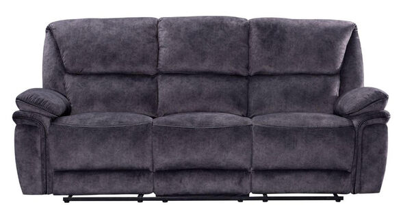 Brooklyn 3 Seater Reclining Sofa  Charcoal Grey Fabric