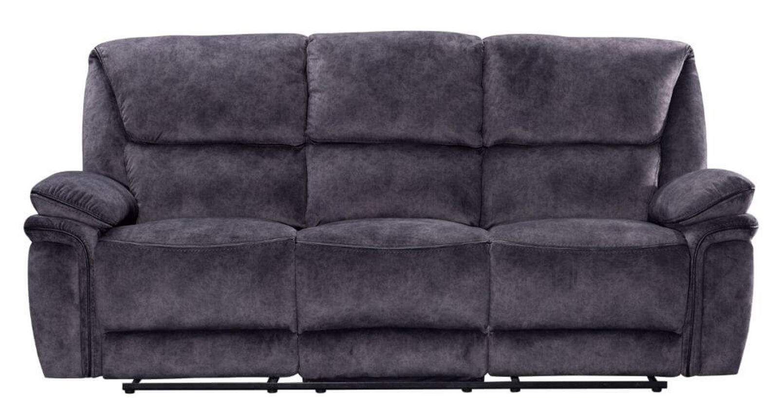 Product photograph of Brooklyn 3 Seater Cinema Console Reclining Sofa Charcoal Grey Fabric from Designer Sofas 4U