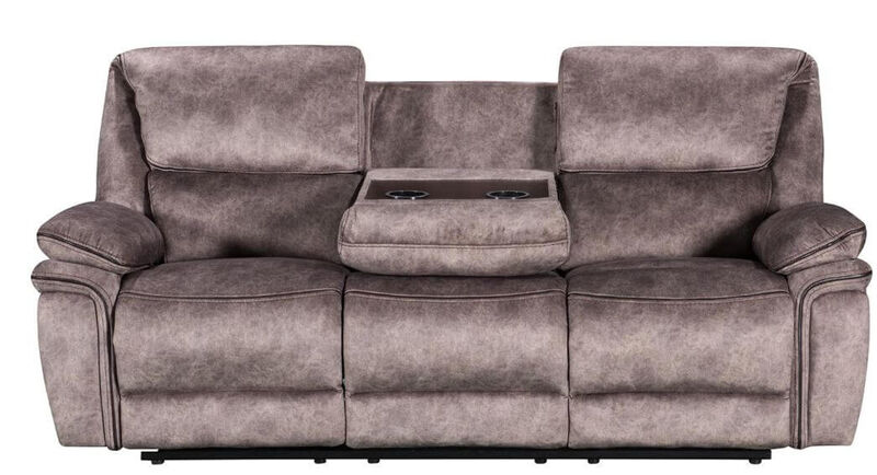 Product photograph of Brooklyn 3 Seater Reclining Cinema Sofa Taupe Fabric from Designer Sofas 4U
