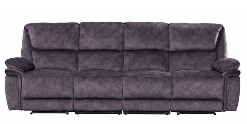 Product photograph of Brooklyn 4 Seater Reclining Cinema Sofa Charcoal Grey Fabric from Designer Sofas 4U