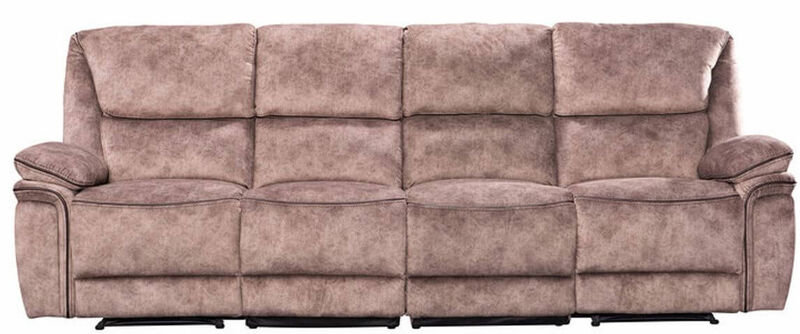 Product photograph of Brooklyn 4 Seater Reclining Cinema Sofa Taupe Fabric from Designer Sofas 4U