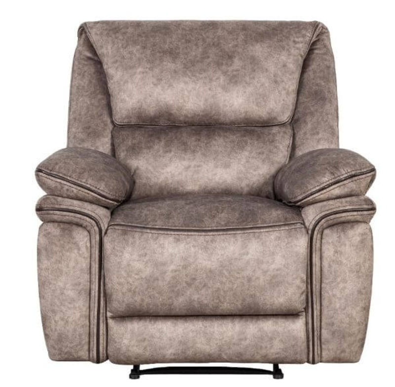 Product photograph of Brooklyn Reclining Cinema Armchair Taupe Fabric from Designer Sofas 4U