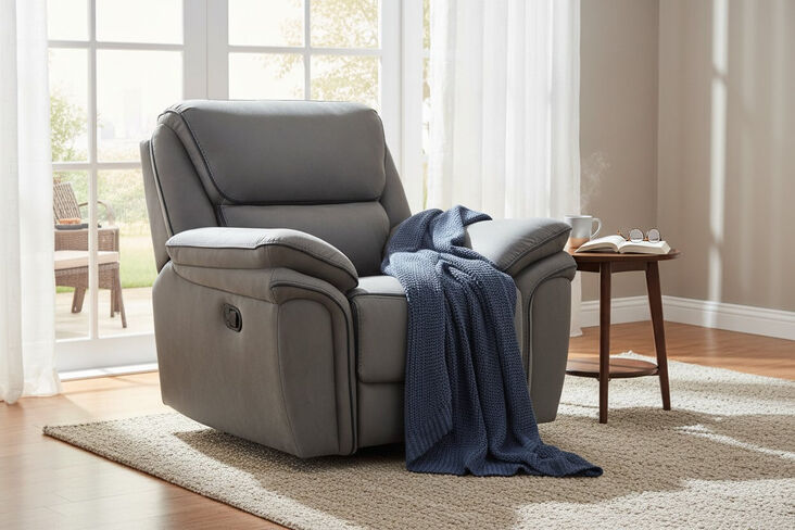 Cabo 1 Seater Recliner Armchair Slate Grey