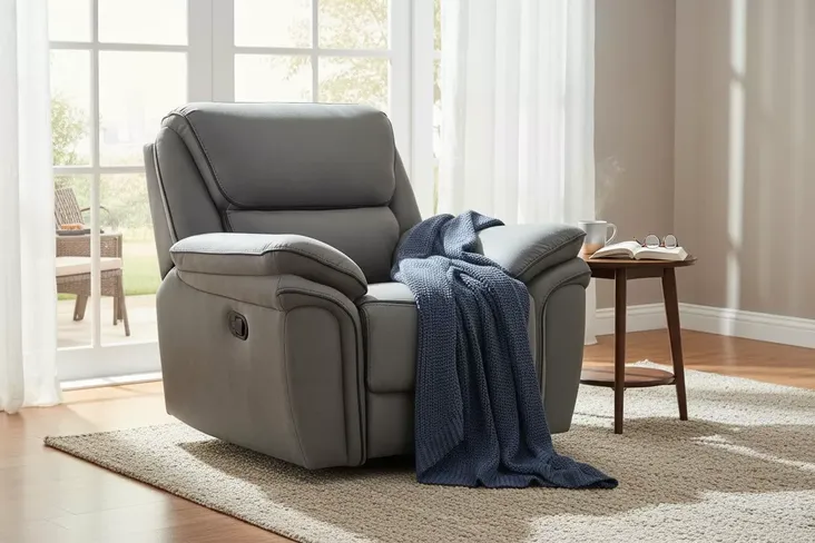 Cabo 1 Seater Recliner Armchair Slate Grey