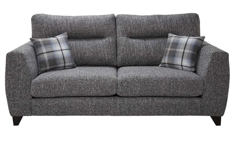 Product photograph of Carol 3 Seater Fabric Sofa Settee In Dustin Ash from Designer Sofas 4U