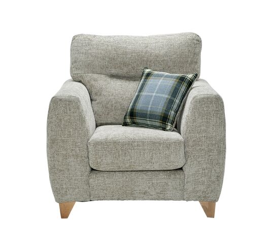 Carol Fabric Armchair In Enzo Stone