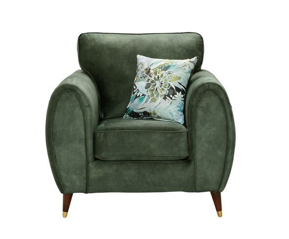 Chelsea Armchair Palladium Moss Green fabric