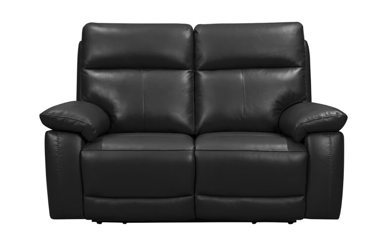 Dallas 2 Seater Electric Reclining Sofa Black Leather