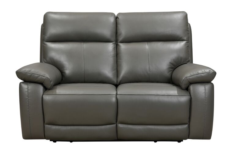 Dallas 2 Seater Electric Reclining Sofa Grey Leather