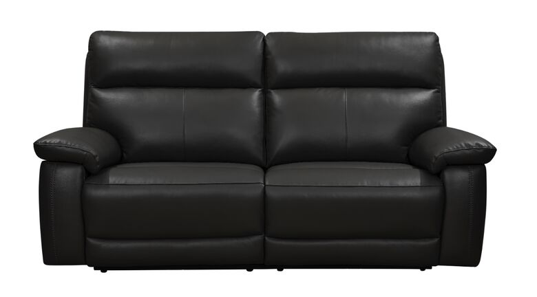 Dallas 3 Seater Electric Reclining Sofa Black Leather