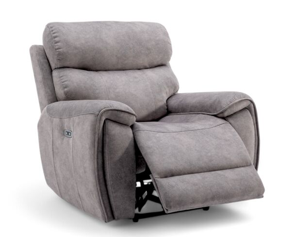 Dino Electric Reclining Cinema Armchair Silver Fabric
