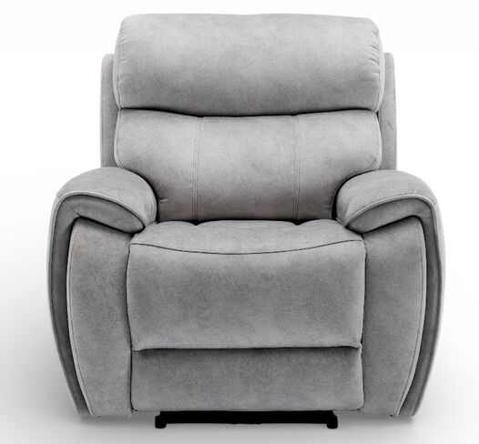 Dino Electric Reclining Cinema Armchair Silver Fabric
