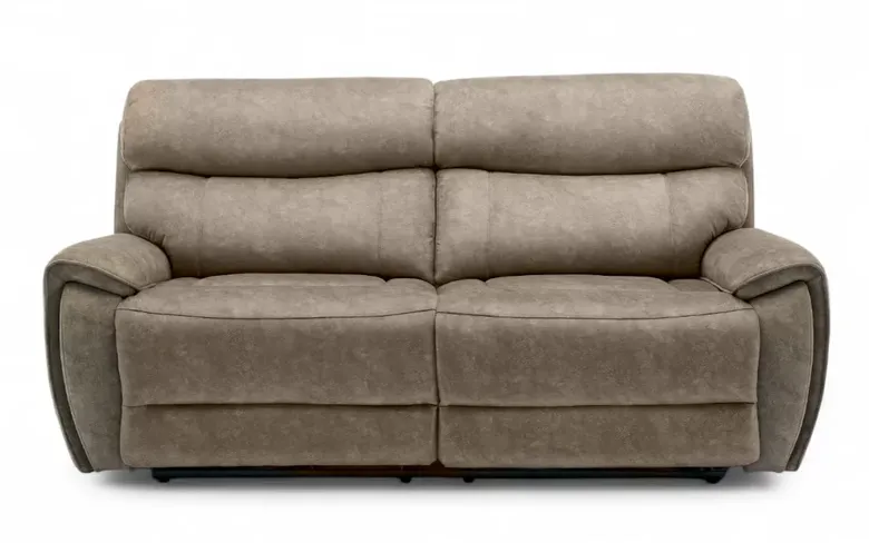 Dino 3 Seater Electric Reclining Cinema Sofa Taupe Fabric
