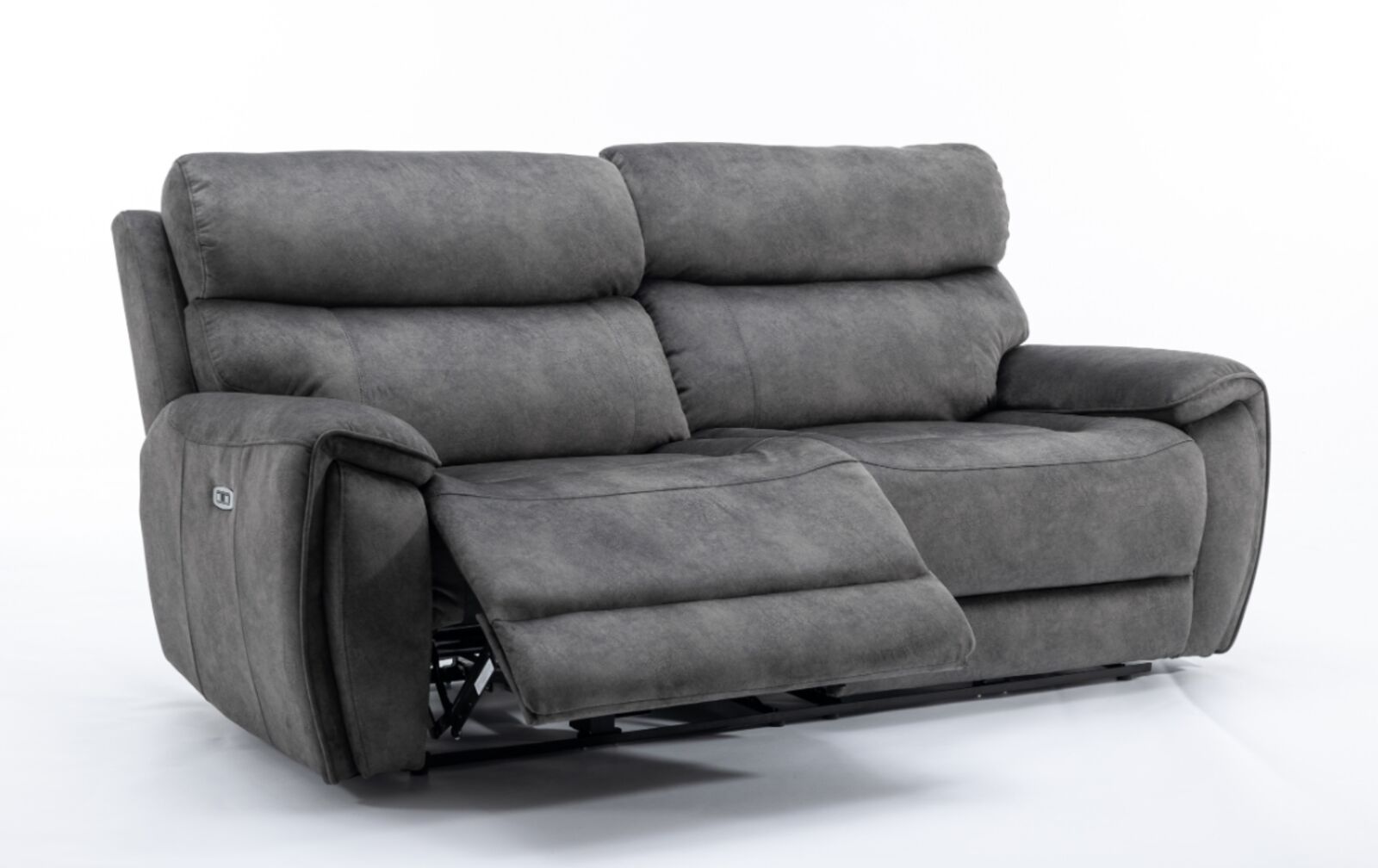 Product photograph of Dino 3 Seater Electric Reclining Cinema Sofa Black Fabric from Designer Sofas 4U