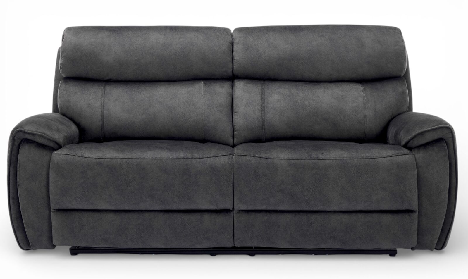 Dino 3 Seater Electric Reclining Cinema Sofa Black Fabric