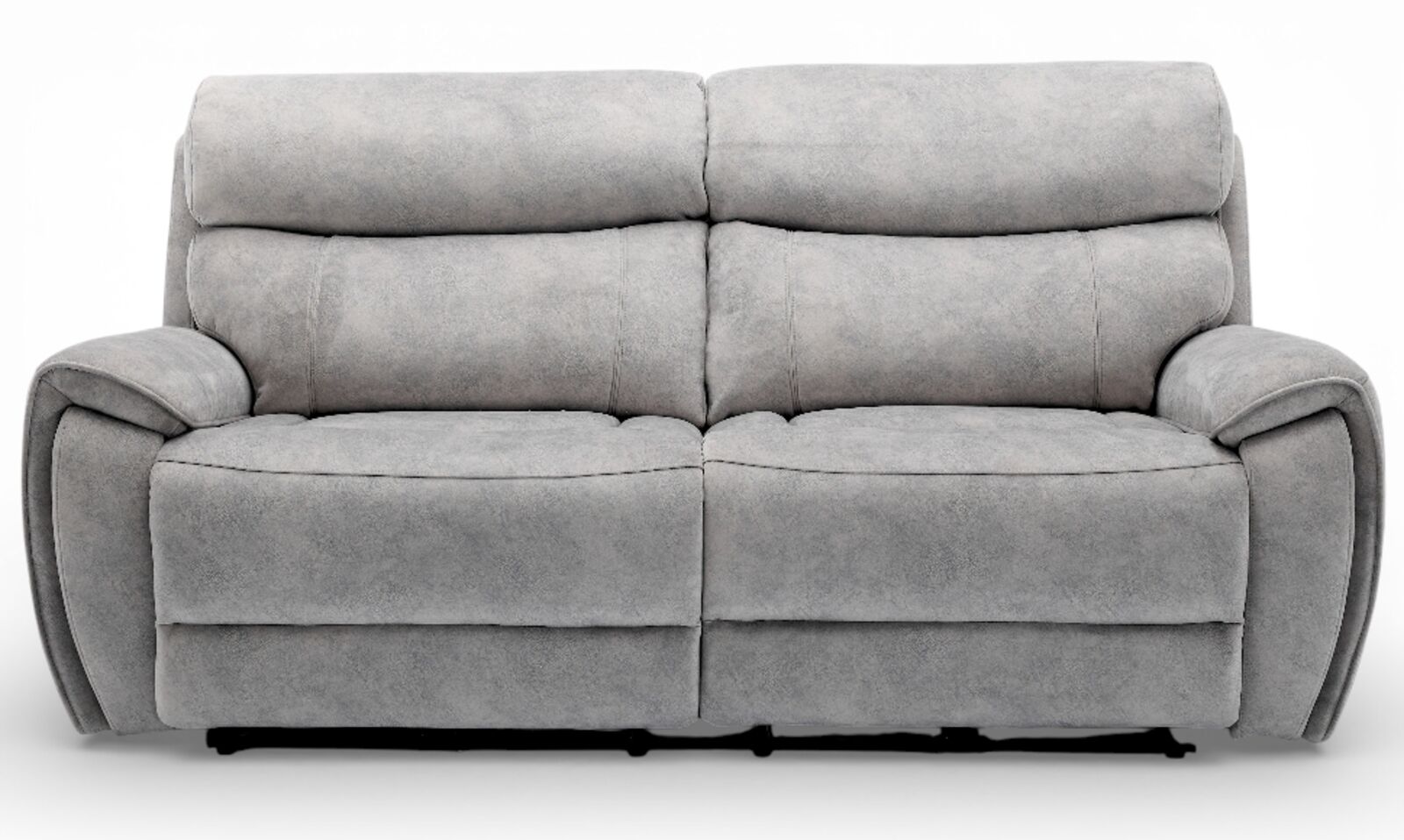 Dino 3 Seater Electric Reclining Cinema Sofa Silver Fabric