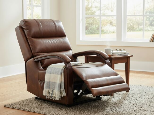 Eden Rise And Recline Mobility Armchair Tan Leather