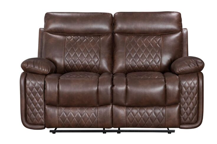 Hampton 2 Seater Reclining Sofa Tan Air Leather