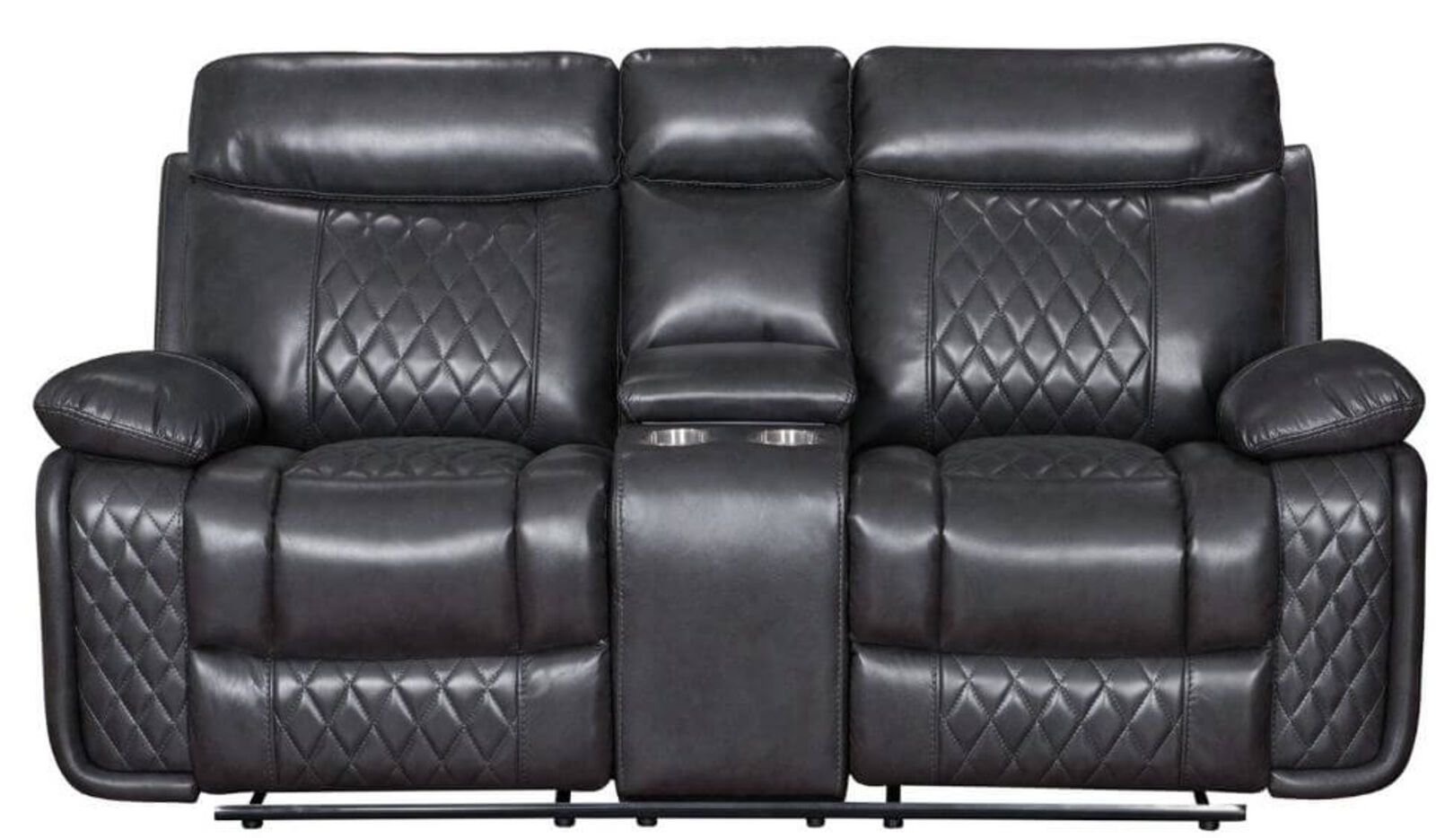 Product photograph of Hampton 2 Seater Reclining Cinema Console Sofa With Cupholder Amp Hellip from Designer Sofas 4U