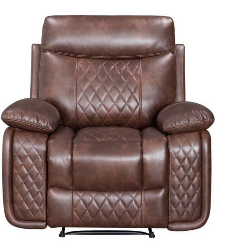 Product photograph of Hampton Reclining Leather Armchair Tan Leather from Designer Sofas 4U