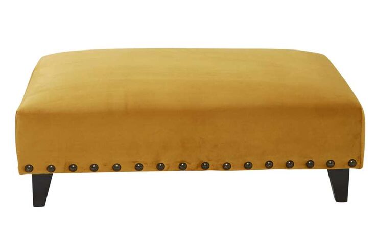 Indira Footstool Marble Platinum Fabric