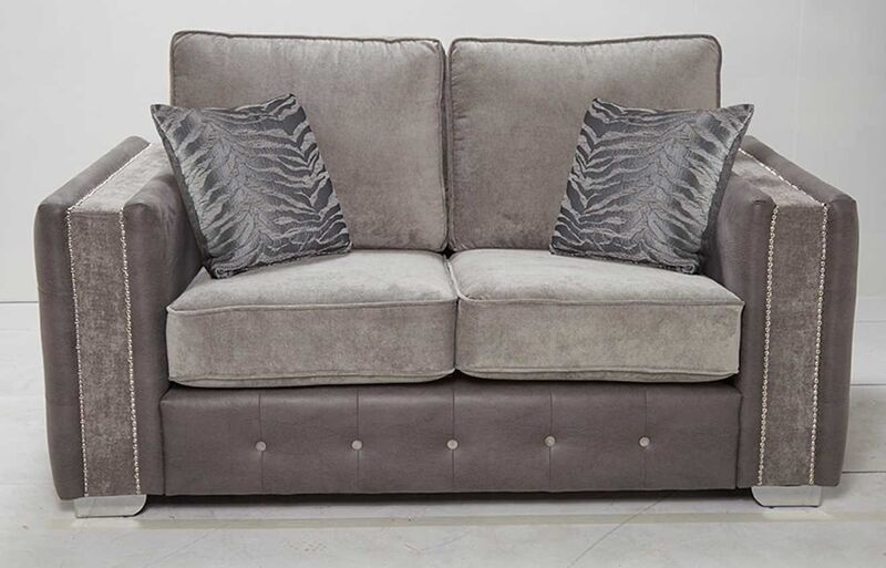 Product photograph of Isabella 2 Seater Fabric Sofa Settee In Kensington Grey from Designer Sofas 4U