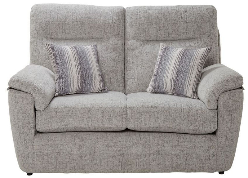 Product photograph of Judith 2 Seater Fabric Sofa Settee In Paris Silver from Designer Sofas 4U
