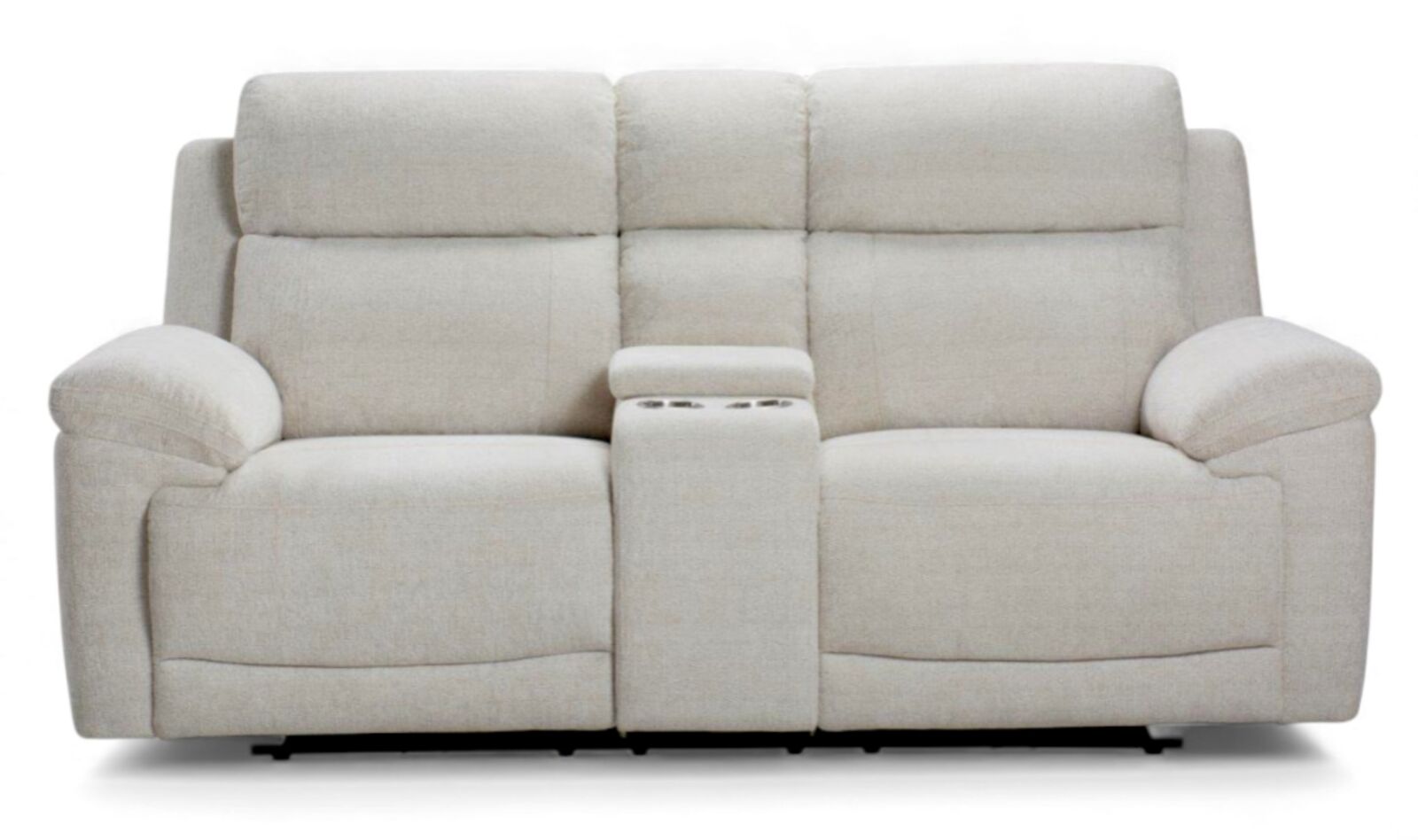 Leon 2 Seater Electric Reclining Cinema Sofa Cream Fabric
