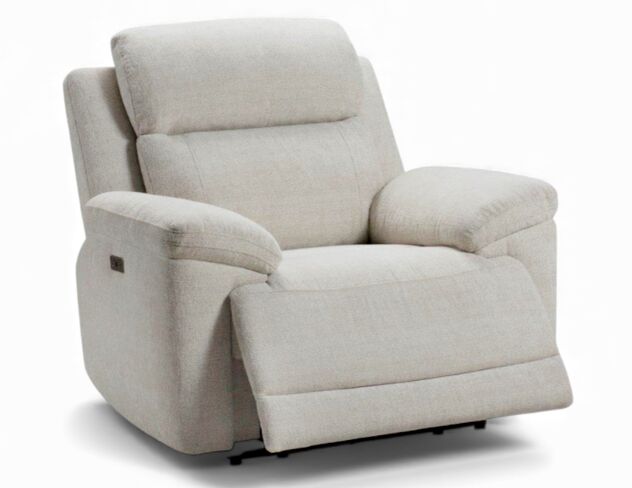 Leon Electric Reclining Armchair Cream Fabric