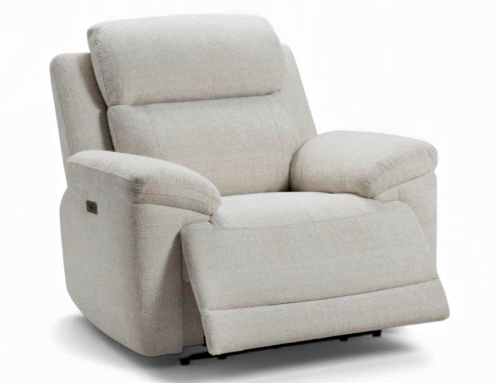 Leon Electric Reclining Armchair Cream Fabric