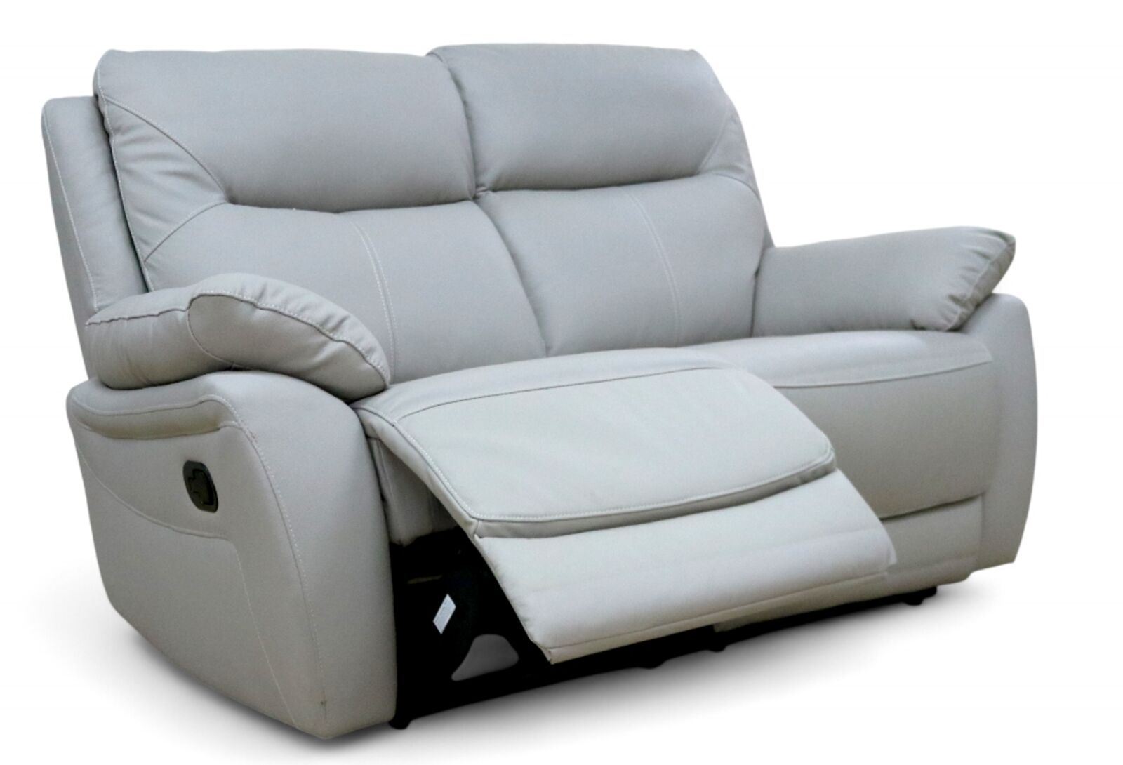Manhattan 2 Seater Reclining Sofa Italian Putty Leather