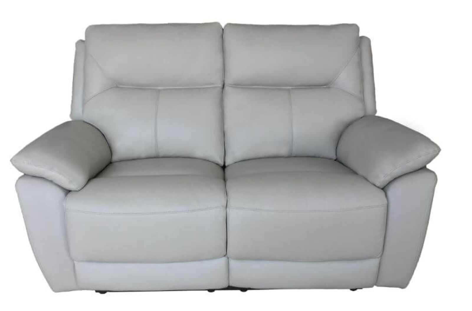 Product photograph of Manhattan 2 Seater Reclining Sofa Italian Putty Leather from Designer Sofas 4U