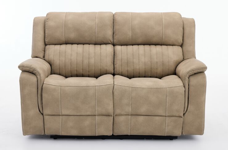 Milan 2 Seater Reclining Sofa Bark Fabric